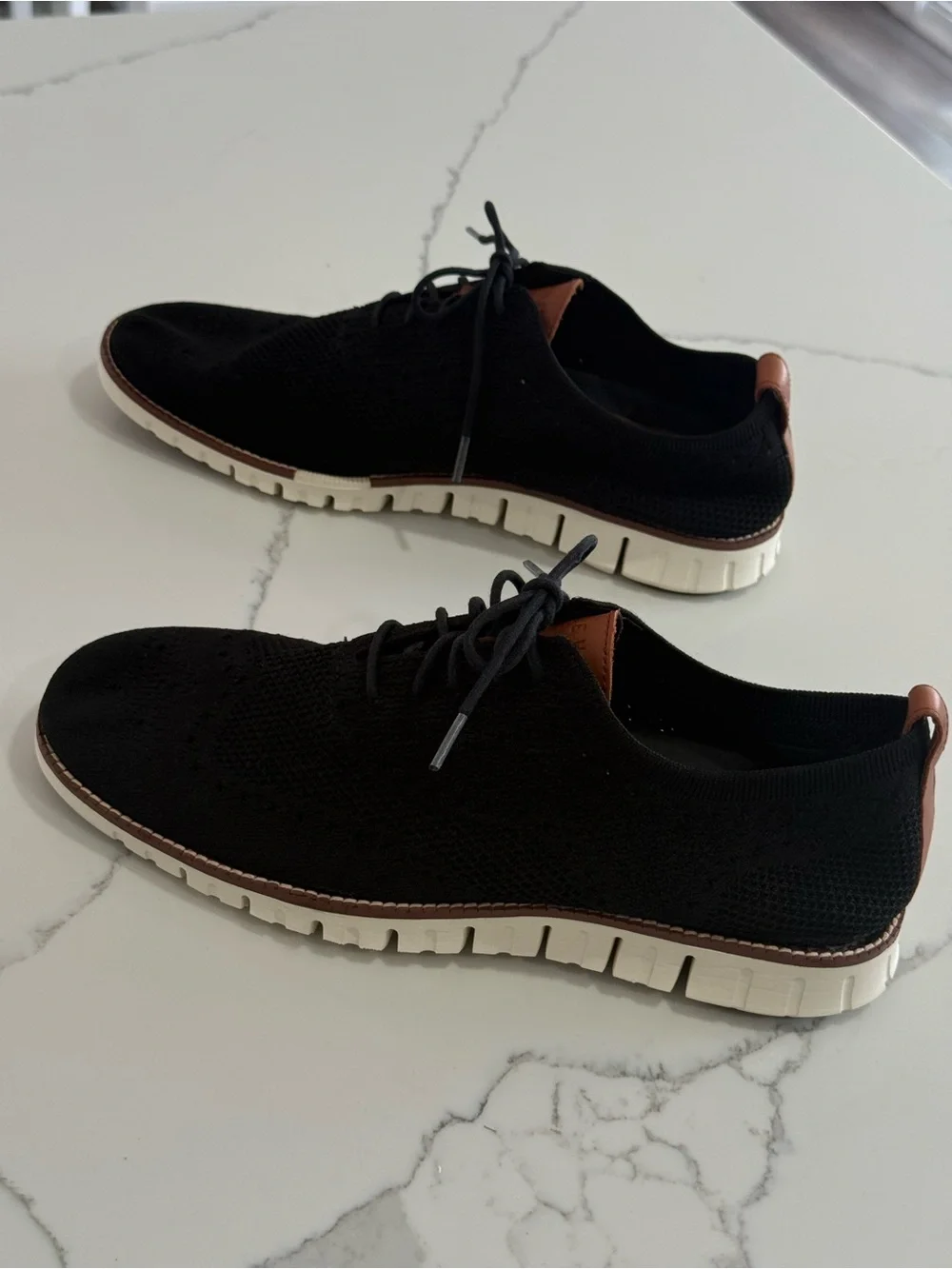 Men’s Cole Haan ZeroGrand StitchLite Wingtip Oxford Black Sz 10.5